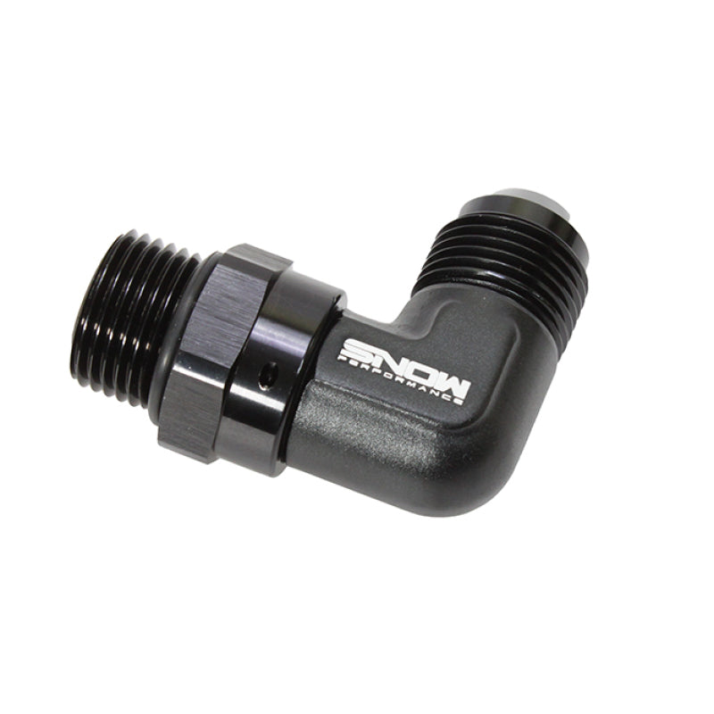 Snow Performance Snow -10 ORB to -10AN 90 Degree Swivel Fitting (Black)