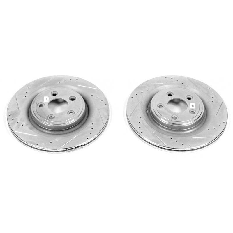PowerStop Power Stop 06-08 Jaguar S-Type Rear Evolution Drilled & Slotted Rotors - Pair