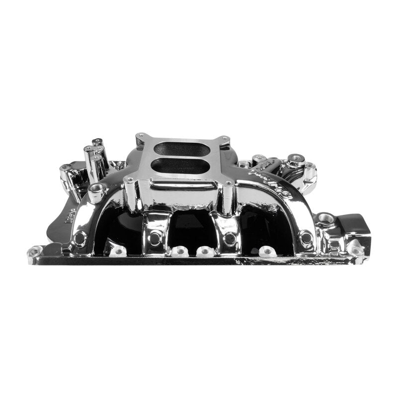 Edelbrock RPM Air-Gap Small Block Ford 351W Intake Manifold - Chrome Plasma Finish