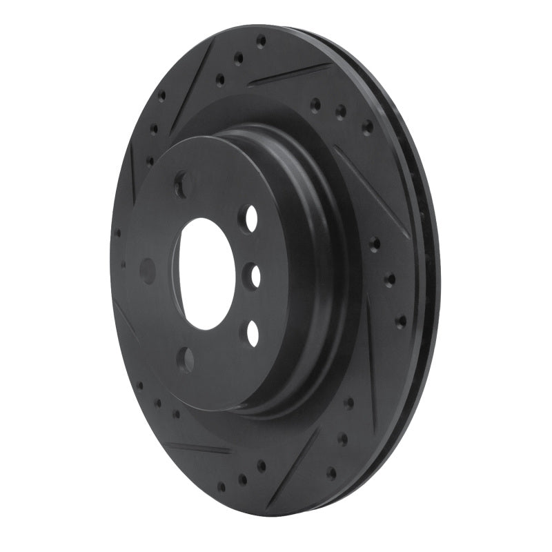 R1 Concepts R1 16-26 BMW 228I Gran Coupe Rear Left Drilled & Slotted Black Brake Rotor