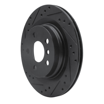 R1 Concepts R1 16-26 BMW 228I Gran Coupe Rear Left Drilled & Slotted Black Brake Rotor