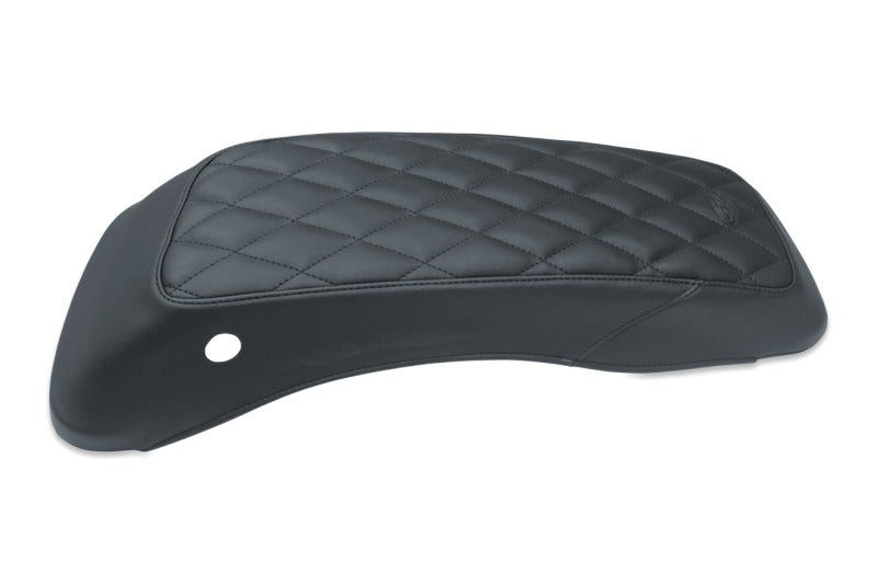 Mustang Motorcycle Mustang 08-21 Harley FL Touring Harley Saddlebag Lid Covers Diamond Stitch - Black