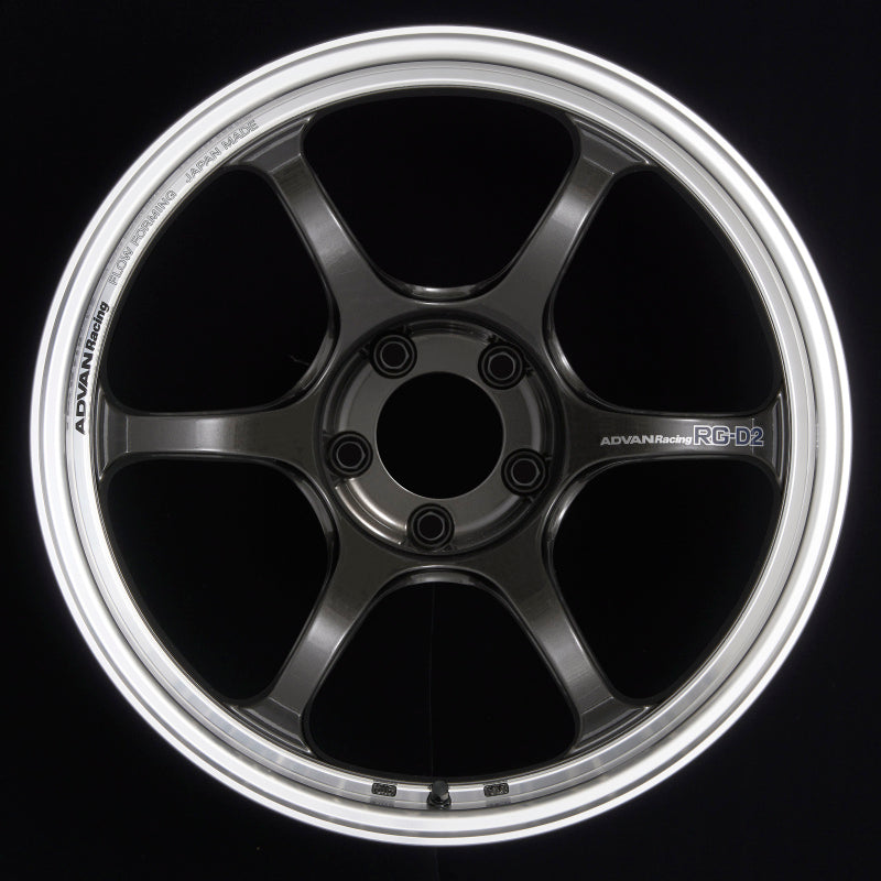 Advan RG-D2 18x7.5 +50 5x100 Machining and Black Gunmetallic Wheel