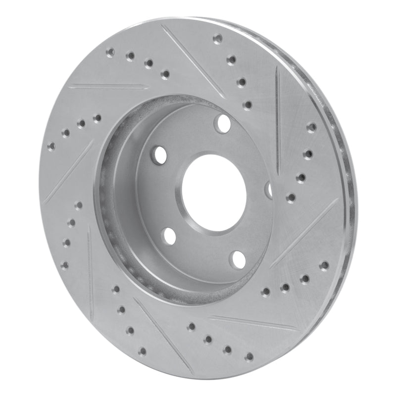 R1 Concepts R1 91-97 Toyota Previa Front Left Drilled & Slotted Silver Brake Rotor