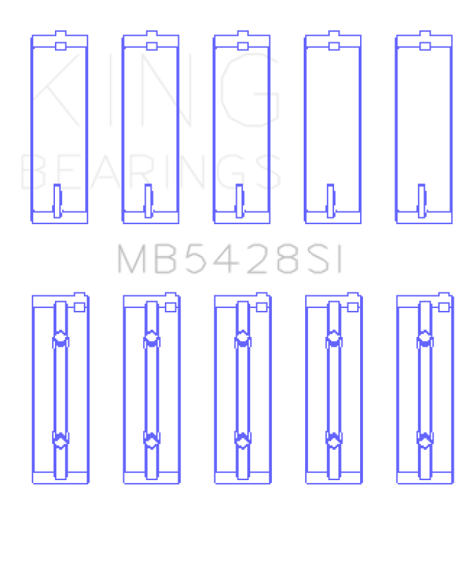 King Engine Bearings Honda R16A/R18A 2006- Current (Size +0.75mm) Main Bearing Set