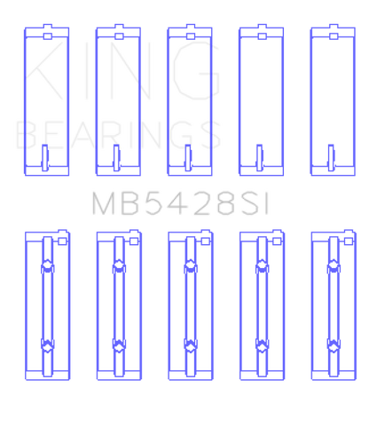 King Engine Bearings Honda R16A/R18A 2006- Current (Size +0.75mm) Main Bearing Set