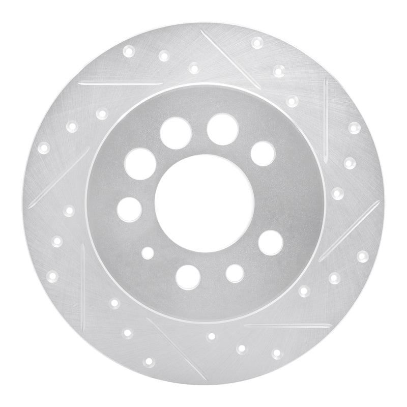 R1 Concepts R1 1974-1995 Volvo 245 Rear Right Drilled & Slotted Silver Brake Rotor