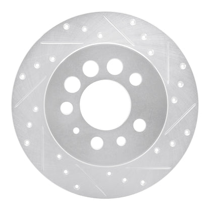R1 Concepts R1 1974-1995 Volvo 245 Rear Right Drilled & Slotted Silver Brake Rotor