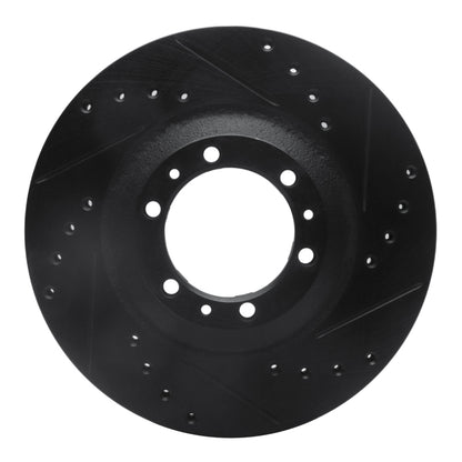 R1 Concepts R1 92-02 Acura SLX Front Right Drilled & Slotted Black Brake Rotor
