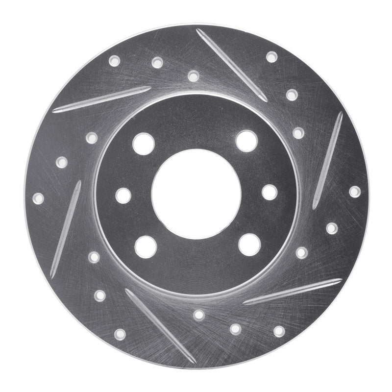 R1 Concepts R1 2009-2019 Fiat 500 (Mexico) Rear Right Drilled & Slotted Silver Brake Rotor