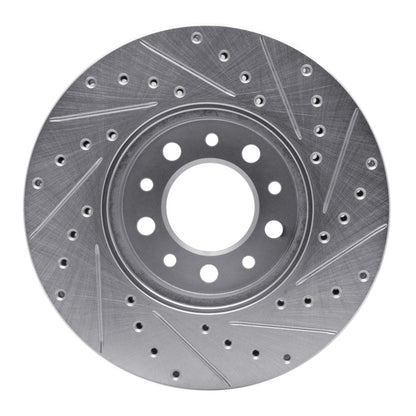 R1 Concepts R1 99-03 Ford Windstar Front Left Drilled & Slotted Silver Brake Rotor