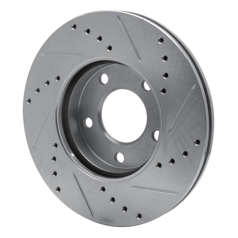 R1 Concepts R1 01-07 Ford Escape Front Left Drilled & Slotted Silver Brake Rotor