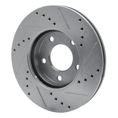 R1 Concepts R1 01-07 Ford Escape Front Left Drilled & Slotted Silver Brake Rotor