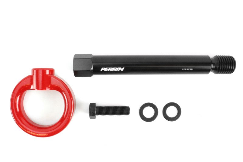 Perrin Performance PERRIN 17-21 Honda Civic Si/Type R/Touring/Hatchback Tow Hook Kit Rear - Red
