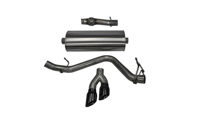 CORSA Performance Corsa 14-19 GMC Sierra/Chevy Silv 1500 Reg. Cab/Std. Bed 5.3L V8 Black Sport Single Side CB Exhaust