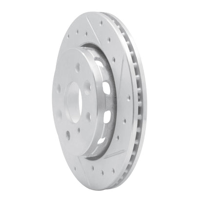 R1 Concepts R1 94-00 Kia SPECTRA Front Right Drilled & Slotted Silver Brake Rotor