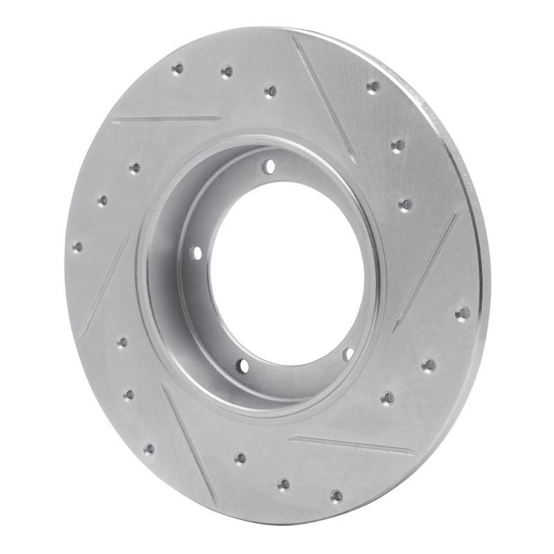 R1 Concepts R1 65-76 Porsche 911 Front Left Drilled & Slotted Silver Brake Rotor