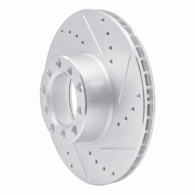 R1 Concepts R1 79-85 Mercedes-Benz 300SD Front Right Drilled & Slotted Silver Brake Rotor