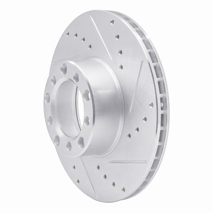 R1 Concepts R1 79-85 Mercedes-Benz 300SD Front Right Drilled & Slotted Silver Brake Rotor