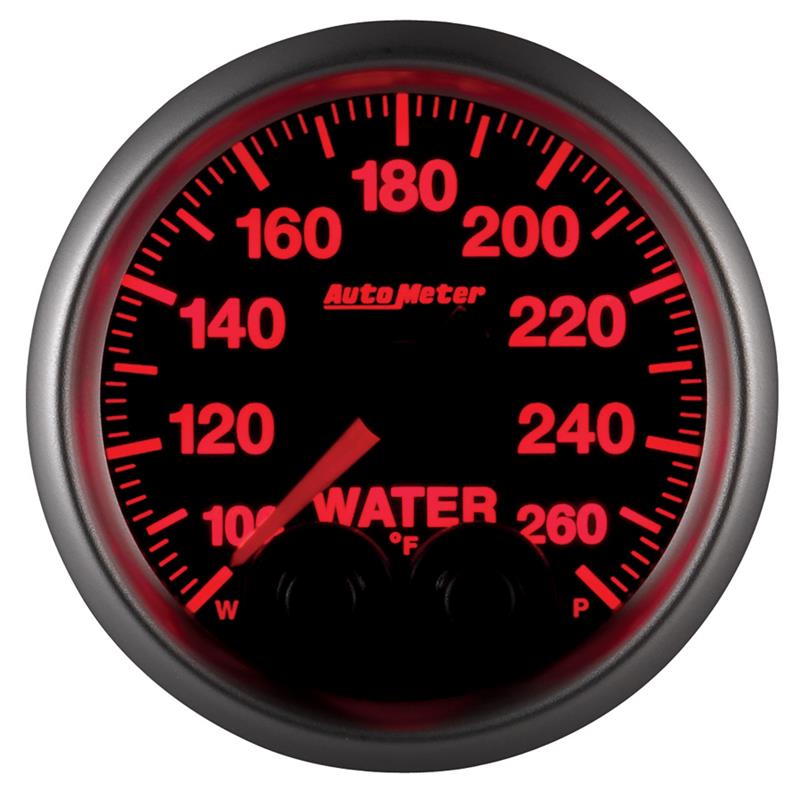 Autometer Elite 52mm 100-260 Degrees F Water Temperature Peak and Warn Gauge w/ Electronic Control