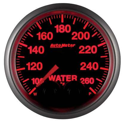 Autometer Elite 52mm 100-260 Degrees F Water Temperature Peak and Warn Gauge w/ Electronic Control