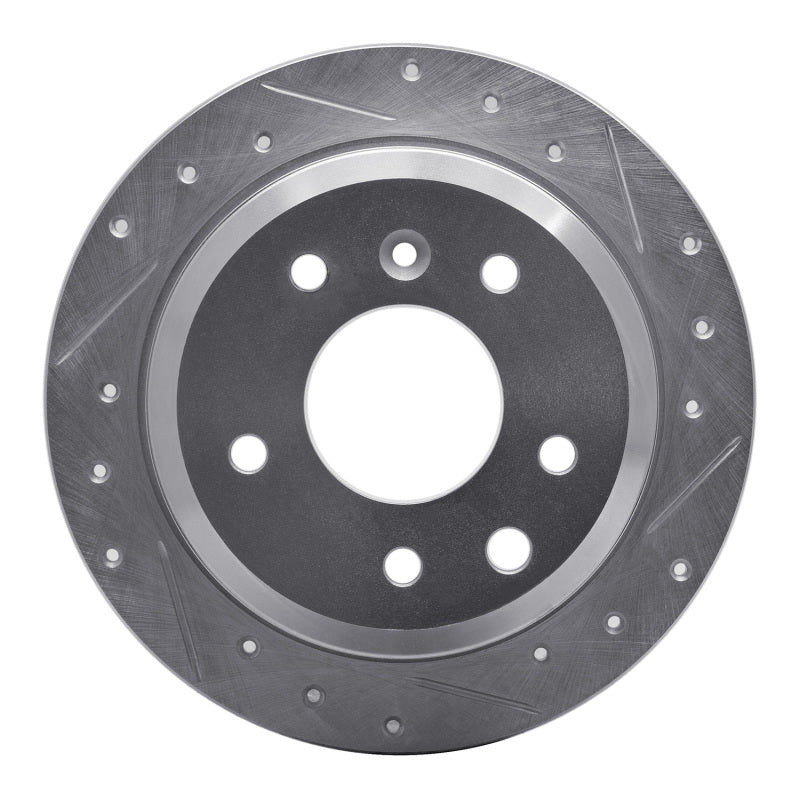 R1 Concepts R1 86-89 Jaguar VanDEN PLAS Rear Right Drilled & Slotted Silver Brake Rotor