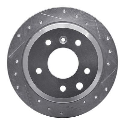 R1 Concepts R1 86-89 Jaguar VanDEN PLAS Rear Right Drilled & Slotted Silver Brake Rotor