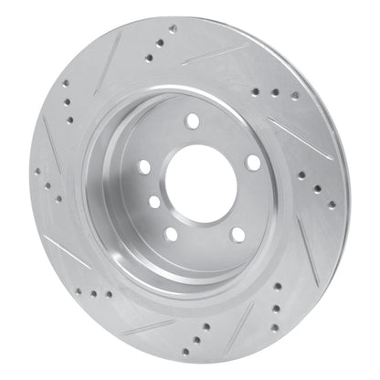 R1 Concepts R1 95-02 BMW M3 Left Rear Drilled & Slotted Silver Brake Rotor