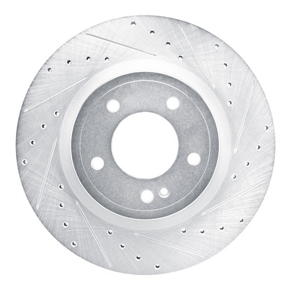 R1 Concepts R1 19-25 Mercedes-Benz G550 Rear Right Drilled & Slotted Silver Brake Rotor