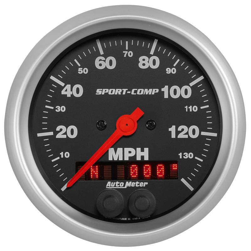 Autometer Sport-Comp 3-3/8 inch 140 MPH Electronic Speedometer w/ GPS Rally Nav Display Gauge