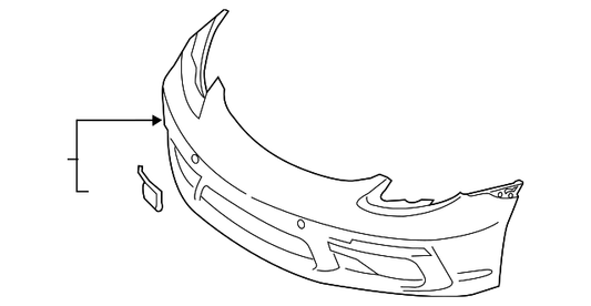 Genuine Porsche 982898041AG2X Bumper Cover