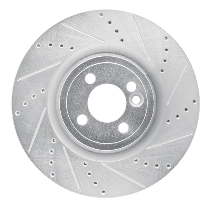 R1 Concepts R1 13-13 Mini Cooper (Excl Clubman) Front Right Drilled & Slotted Silver Brake Rotor