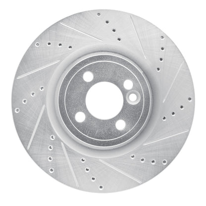 R1 Concepts R1 13-13 Mini Cooper (Excl Clubman) Front Right Drilled & Slotted Silver Brake Rotor
