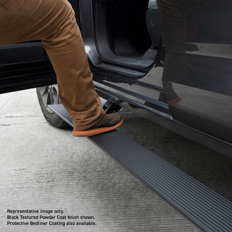 Go Rhino RealTruck 15-20 Cadillac Escalade 4dr VoltStep Electric Running Board Kit - Bedliner Coating