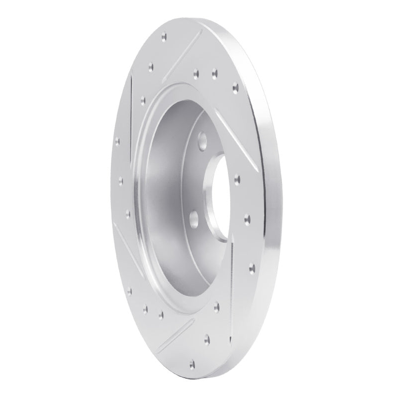 R1 Concepts R1 04-12 Chevrolet Malibu Rear Right Drilled & Slotted Silver Brake Rotor
