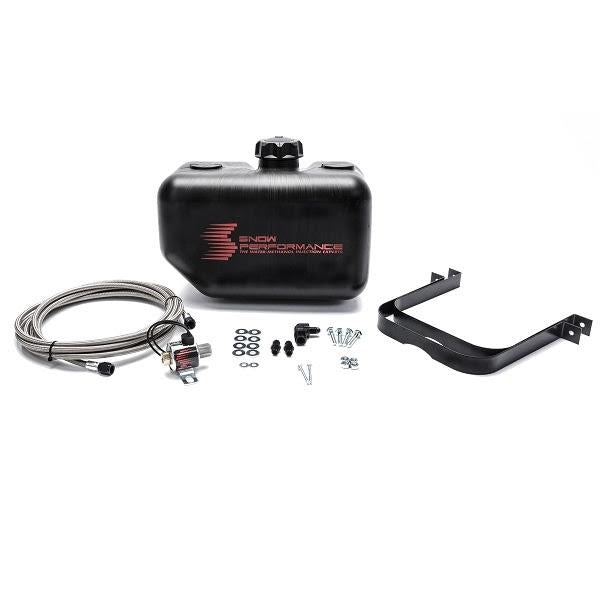 Snow Performance Water Tank Upgrade 2.5gal Braided SS Line w/Bracket/Solenoid/Hose/Fittings