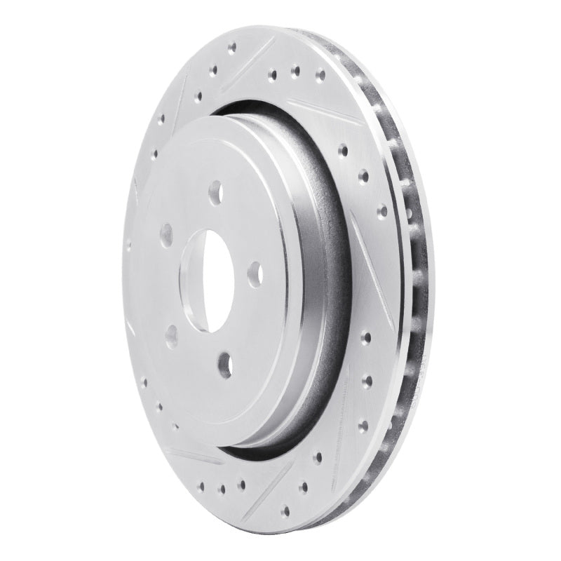 R1 Concepts R1 89-95 Chrysler LeBaron Rear Left Drilled & Slotted Silver Brake Rotor