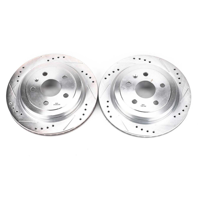 PowerStop Power Stop 08-18 Cadillac CTS Rear Evolution Drilled & Slotted Rotors - Pair