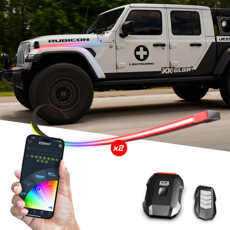 XKGLOW XK Glow Addressable Accent Light Strip Kit For Jeep