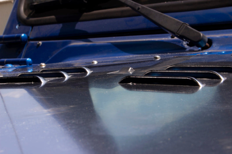 Fishbone Offroad 13-18 Jeep Wrangler JK Hood Louver Raw Unpainted