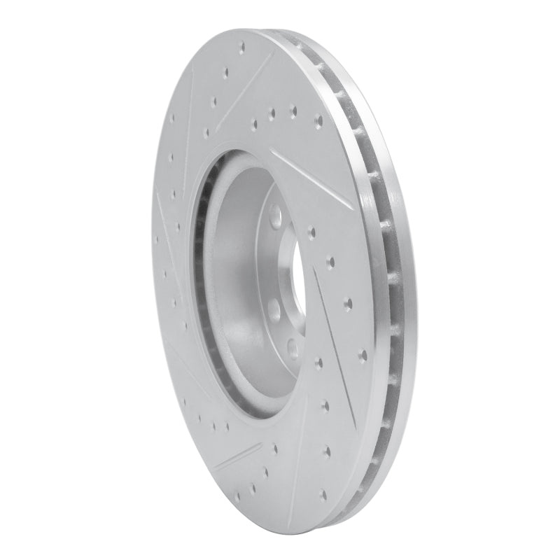 R1 Concepts R1 01-03 Volkswagen EuroVan Front Right Drilled & Slotted Silver Brake Rotor