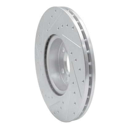 R1 Concepts R1 01-03 Volkswagen EuroVan Front Right Drilled & Slotted Silver Brake Rotor