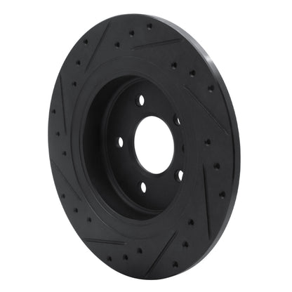 R1 Concepts R1 16-18 Buick Envision Rear Right Drilled & Slotted Black Brake Rotor