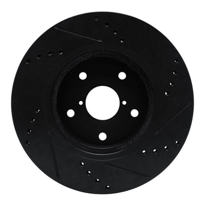 R1 Concepts R1 -24 Subaru Forester Front Left Drilled & Slotted Black Brake Rotor