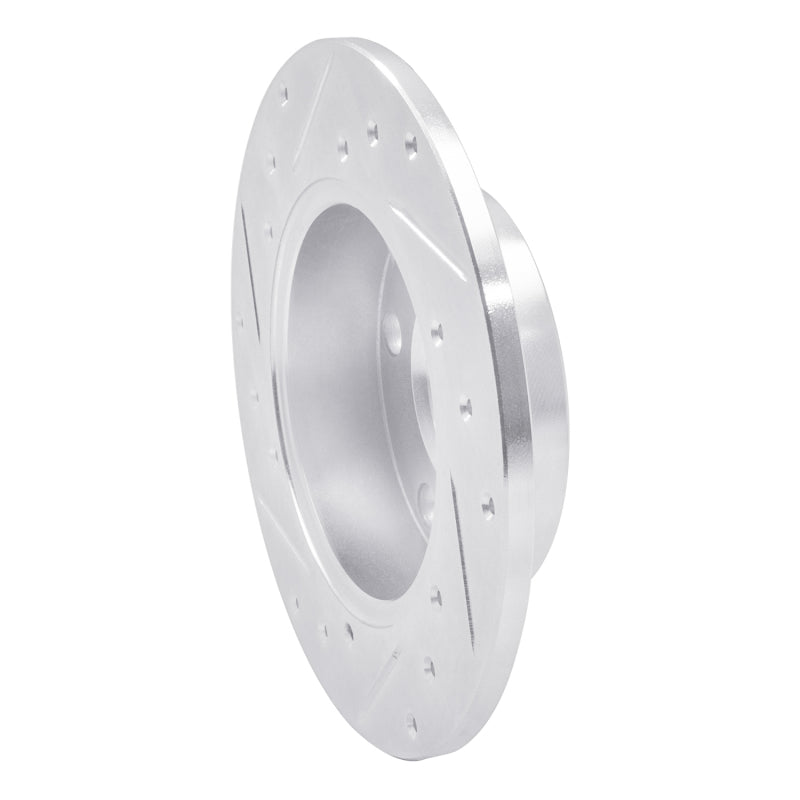 R1 Concepts R1 96-05 Audi A4 Quattro Rear Right Drilled & Slotted Silver Brake Rotor