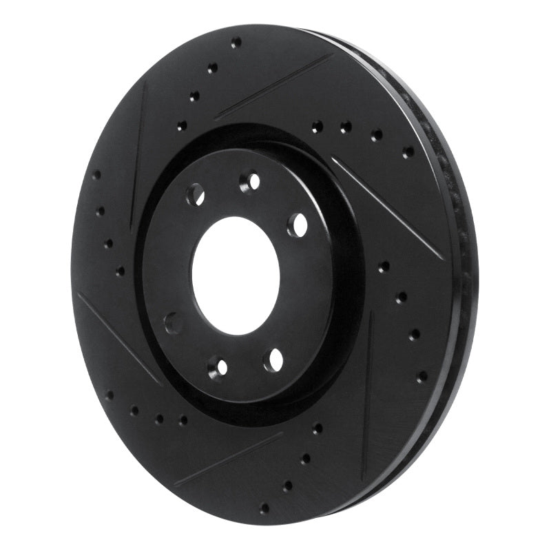 R1 Concepts R1 03-25 Peugeot Partner (Mexico) Front Left Drilled & Slotted Black Brake Rotor