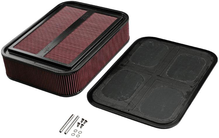 K&N Engineering K&N Custom Racing Assembly Carbon Fiber 4in Air Box w/ Base and Hardware - Large