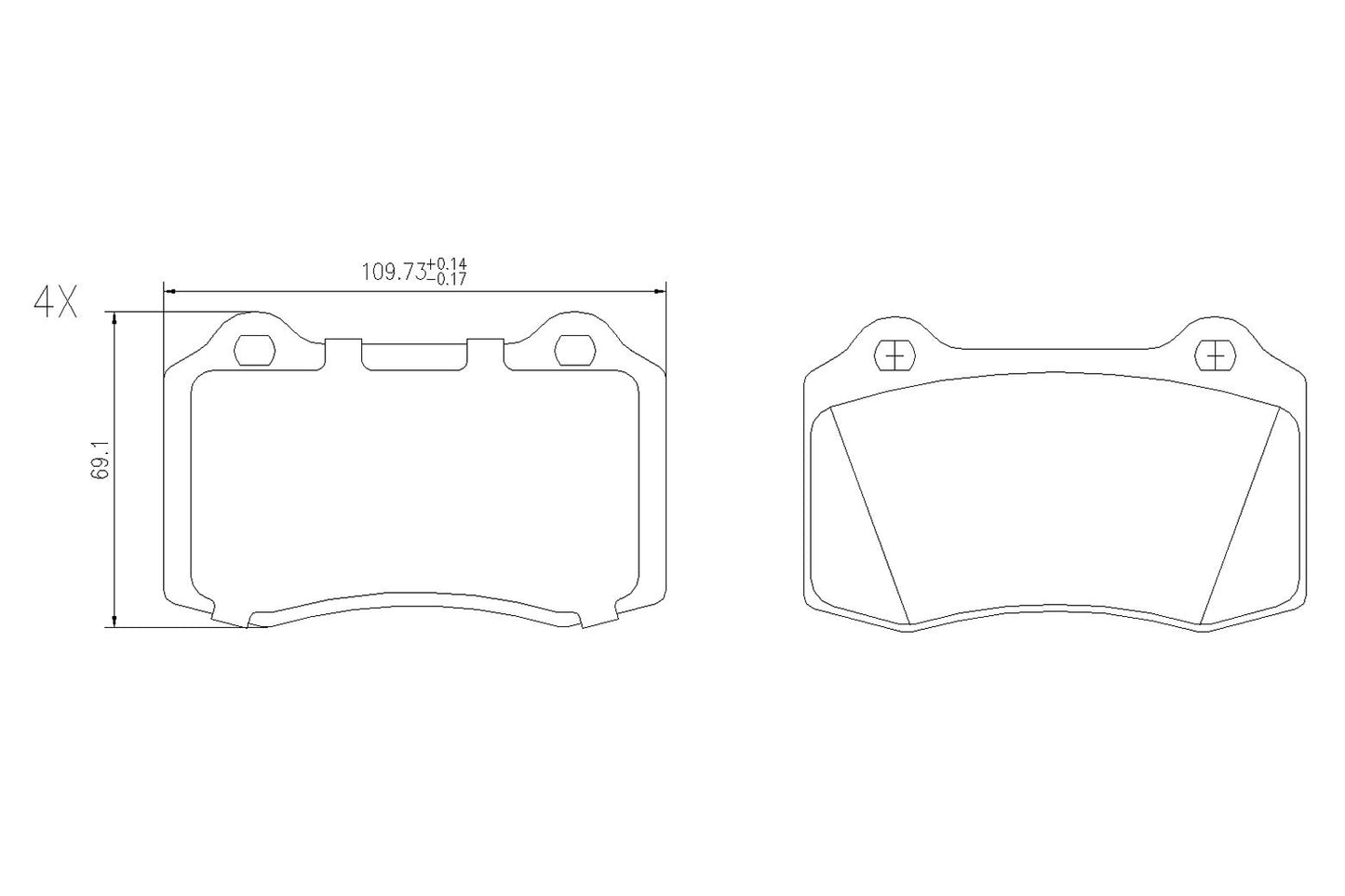 BOGAP P8210117 Brake Pad Set, Disc Brake | ML Performance Car Parts