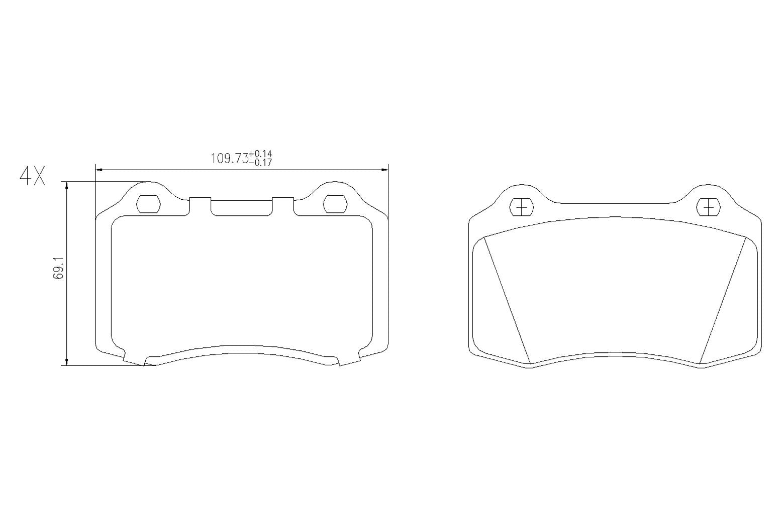 BOGAP P8210117 Brake Pad Set, Disc Brake | ML Performance Car Parts