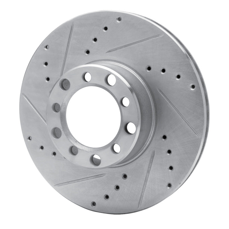 R1 Concepts R1 79-85 Mercedes-Benz 380SL Front Left Drilled & Slotted Silver Brake Rotor